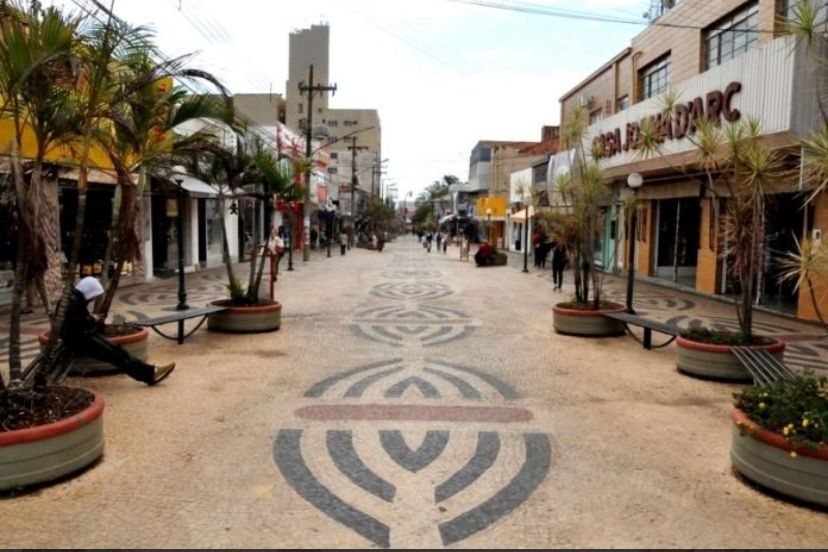 Calçamento original da Rua Paraná em Ourinhos